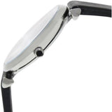 Emporio Armani Retro Analog Quartz Silver Dial Black Leather Strap Watch For Men - AR1674 Authentic Buy Shop Now