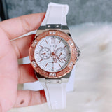 Guess Limelight White Dial White Rubber Strap Watch for Women - W1053L2 Authentic Buy Shop Now