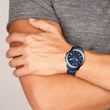 Fossil Grant Chronograph Blue Dial Blue Steel Strap Watch for Men - FS5230 Authentic Buy Shop Now