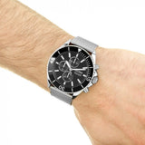 Hugo Boss Ocean Edition Black Dial Silver Mesh Bracelet Watch for Men - 1513701 Authentic Buy Shop Now