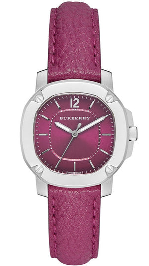 Burberry The Britain Pink Dial Pink Leather Strap Watch for Women - BBY1715 Authentic Buy Shop Now