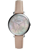 Fossil Jacqueline Blush Mother of Pearl Dial Pink Leather Strap Watch for Women - ES4151 Authentic Buy Shop Now