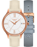 Tissot T Lady Bella Ora Round White Dial Beige Leather Strap Watch For Women - T103.210.36.018.00 Authentic Buy Shop Now