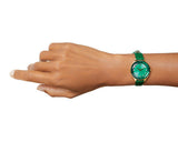 Swarovski Octea Nova Crystals Green Dial Green Leather Strap Watch for Women - 5650005 Authentic Buy Shop Now