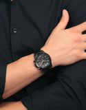 Maserati SFIDA Chronograph Black Dial Black Steel Strap Watch For Men - R8873640011 Authentic Buy Shop Now