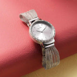 Guess Chiffon Silver Dial Silver Mesh Bracelet Watch For Women - W1083L1 Authentic Buy Shop Now
