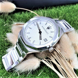 Maserati Stile 3H White Dial Silver Steel Strap Watch For Men - R8853142005 Authentic Buy Shop Now