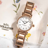 Coach Madison White Dial Rose Gold Steel Strap Watch for Women - 14502395 Authentic Buy Shop Now
