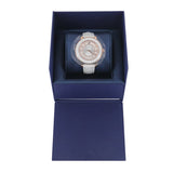 Swarovski Octea Lux White Dial White Leather Strap Watch for Women - 5414416 Authentic Buy Shop Now