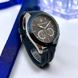 Maserati Traguardo Chronograph Blue Dial Black Silicone Strap Watch For Men - R8871612046 Authentic Buy Shop Now