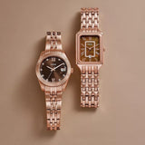 Fossil Raquel Three Hand Date Brown Dial Rose Gold Steel Strap Watch For Women - ES5323 Authentic Buy Shop Now