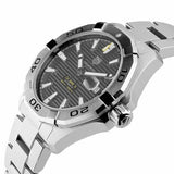 Tag Heuer Aquaracer Automatic Black Dial Silver Steel Strap Watch for Men - WAY2010.BA0927 Authentic Buy Shop Now