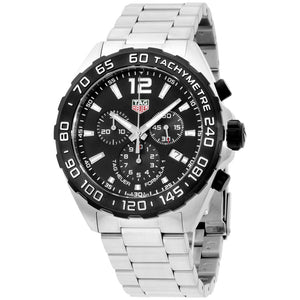 Tag Heuer Formula 1 Chronograph Black Dial Silver Steel Strap Watch for Men - CAZ1010.BA0842 Authentic Buy Shop Now