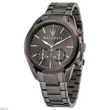 Maserati Traguardo Gun Metal Dial Grey Steel Strap Watch For Men - R8873612002 Authentic Buy Shop Now