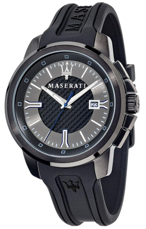 Maserati SFIDA Black Dial Black Rubber Strap Watch For Men - R8851123004 Authentic Buy Shop Now