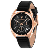 Maserati Trimarano Chronograph Black Dial Leather Strap Watch For Men - R8871632002 Authentic Buy Shop Now