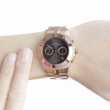 Marc Jacobs Blade Chronograph Brown Dial Rose Gold Steel Strap Watch for Women - MBM3308 Authentic Buy Shop Now