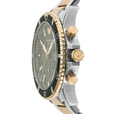 Emporio Armani Diver Chronograph Green Dial Two Tone Steel Strap Watch For Men - AR11361 Authentic Buy Shop Now