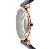 Emporio Armani Gianni T-Bar Quartz Blue Dial Blue Leather Strap Watch for Women - AR11424 Authentic Buy Shop Now