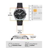 Emporio Armani Claudio Chronograph Black Dial Black Leather Strap Watch For Men - AR11542 Authentic Buy Shop Now
