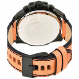 Diesel Mega Chief Chronograph Black Dial Brown Leather Strap Watch For Men - DZ4476 Authentic Buy Shop Now