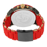 Diesel Mr Daddy 2.0 Chronograph Grey Dial Red Rubber Strap Watch For Men - DZ7430 Authentic Buy Shop Now