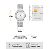 Michael Kors Lennox Three-Hand Silver Dial Silver Steel Strap Watch For Women - MK7337 Authentic Buy Shop Now