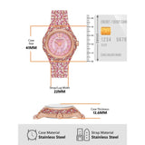 Michael Kors Raquel Three-Hand Crystals Pink Dial Rose Gold Steel Strap Watch For Women - MK7343 Authentic Buy Shop Now
