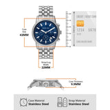 Michael Kors Hutton Chronograph Blue Dial Blue Steel Strap Watch For Men - MK8952 Authentic Buy Shop Now