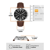 Michael Kors Everest Chronograph Black Dial Brown Leather Strap Watch For Men - MK9054 Authentic Buy Shop Now