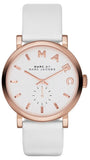 Marc Jacobs Baker White Dial White Leather Strap Watch for Women - MBM1284 Authentic Buy Shop Now