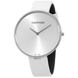 Calvin Klein Full Moon White Dial White Leather Strap Watch for Women - K8Y231L6 Authentic Buy Shop Now