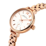 Marc Jacobs Sally White Dial Rose Gold Steel Strap Watch for Women - MBM8643 Authentic Buy Shop Now
