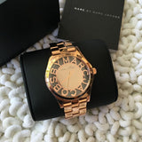 Marc Jacobs Henry Rose Gold Dial Rose Gold Steel Strap Watch for Women - MBM3207 Authentic Buy Shop Now