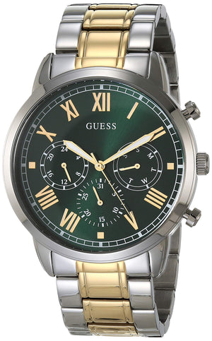 Guess Hendrix Green Dial Two Tone Steel Strap Watch For Men - GW0066G2 Authentic Buy Shop Now