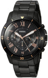 Fossil Grant Sport Chronograph Black Dial Black Steel Strap Watch for Men - FS5374 Authentic Buy Shop Now