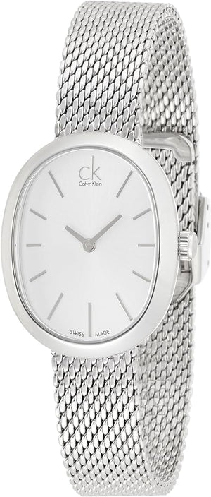 Calvin Klein Incentive Silver Dial Silver Mesh Bracelet Watch for Women - K3P23126 Authentic Buy Shop Now