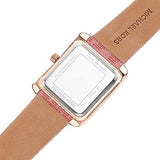 Michael Kors Emery Quartz Diamonds Red Dial Pink Leather Strap Watch For Women - MK2966 Authentic Buy Shop Now