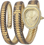 Just Cavalli Glam Snake Gold Dial Multicolor Steel Strap Watch for Women - JC1L163M0255 Authentic Buy Shop Now