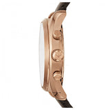 Emporio Armani Chronograph Gray Dial Brown Leather Strap Watch For Men - AR6043 Authentic Buy Shop Now