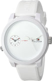 Tommy Hilfiger Denim White Dial White Rubber Strap Watch for Men - 1791324 Authentic Buy Shop Now
