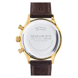 Movado Heritage Chronograph White Black Leather Strap Watch for Men - 3650007 Authentic Buy Shop Now