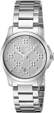 Gucci G Timeless Quartz Silver Dial Silver Steel Strap Watch For Women - YA126551 Authentic Buy Shop Now