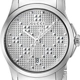 Gucci G Timeless Quartz Silver Dial Silver Steel Strap Watch For Women - YA126551 Authentic Buy Shop Now