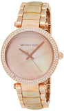 Michael Kors Parker Mother of Pearl Pink Dial Two Tone Steel Strap Watch for Women - MK6492 Authentic Buy Shop Now