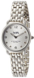 Coach Delancey Slim Silver Dial Silver Steel Strap Watch for Women - 14502781 Authentic Buy Shop Now