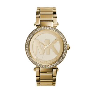 Michael Kors Parker Diamonds Gold Dial Gold Steel Strap Watch for Women - MK5784 Authentic Buy Shop Now