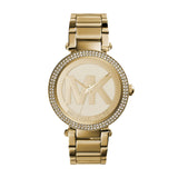 Michael Kors Parker Diamonds Gold Dial Gold Steel Strap Watch for Women - MK5784 Authentic Buy Shop Now