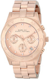 Marc Jacobs Blade Chronograph Rose Gold Dial Rose Gold Steel Strap Watch for Women - MBM3102 Authentic Buy Shop Now