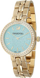 Swarovski Daytime Crystals Turquoise Dial Gold Steel Strap Watch for Women - 5182212 Authentic Buy Shop Now
